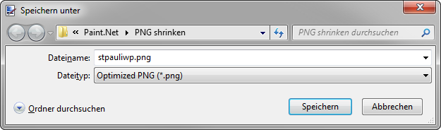 Speichern-Dialog Optimized PNG