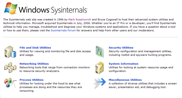Windows-Sysinternals